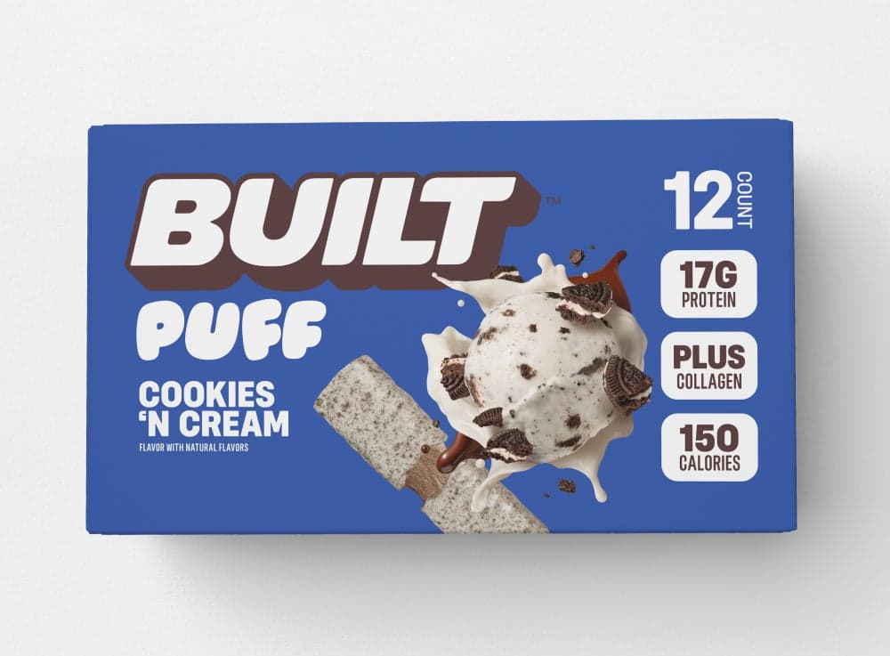 Built Puff Protein Bar, Cookies 'N Cream (12 Count)