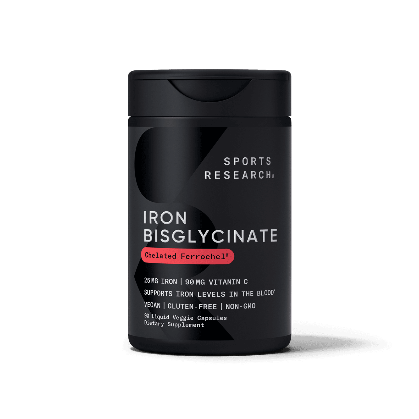 Iron + Liposomal Vitamin C (90 Liquid Veggie Capsules)