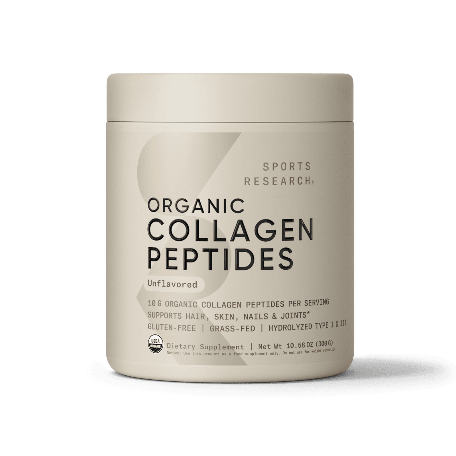 Organic Collagen Peptides, Unflavored (30 Servings)