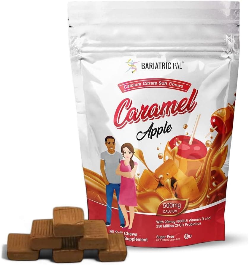 BariatricPal Calcium Citrate Soft Chews, Caramel Apple (90 Count)