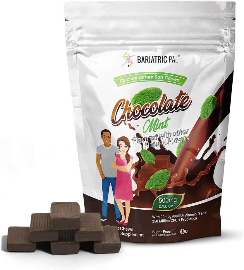 BariatricPal Calcium Citrate Soft Chews, Chocolate Mint (90 Count)