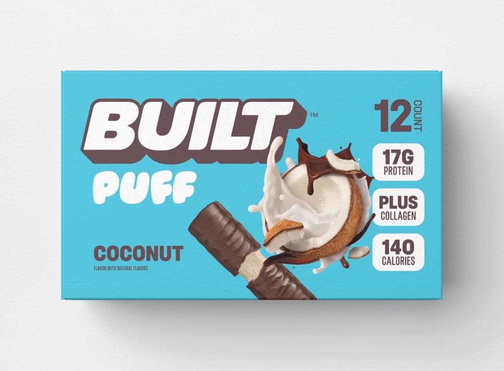 Built Puff Protein Bar, Coconut (12 Count)