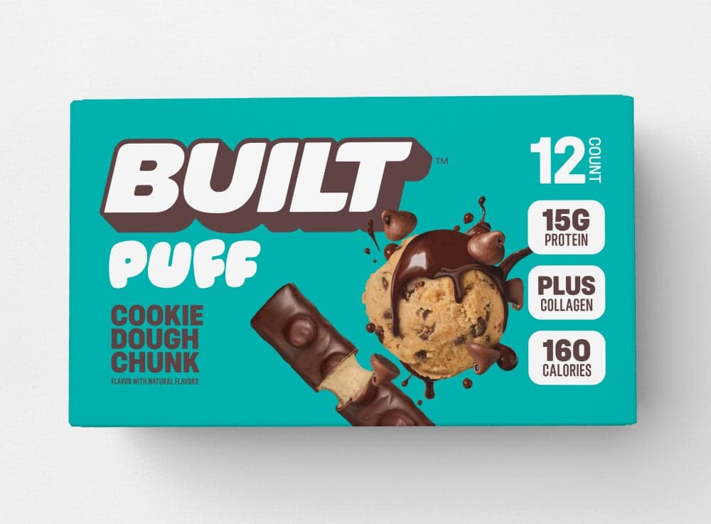 Built Puff Protein Bar, Cookie Dough Chunk (12 Count)
