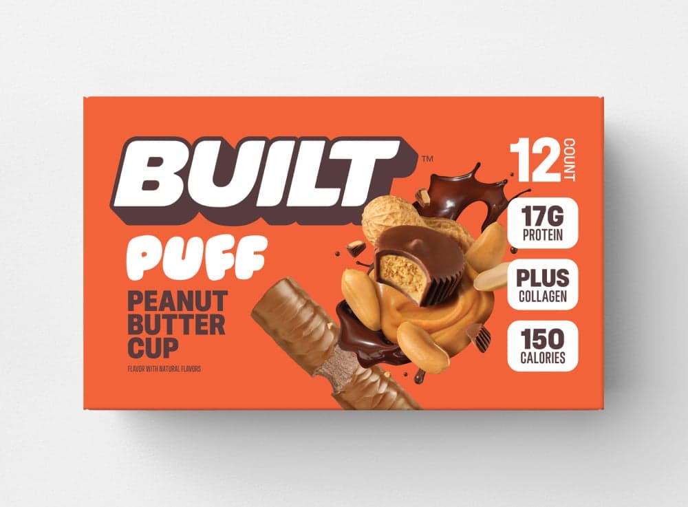Built Puff Protein Bar, Peanut Butter Cup (12 Count)