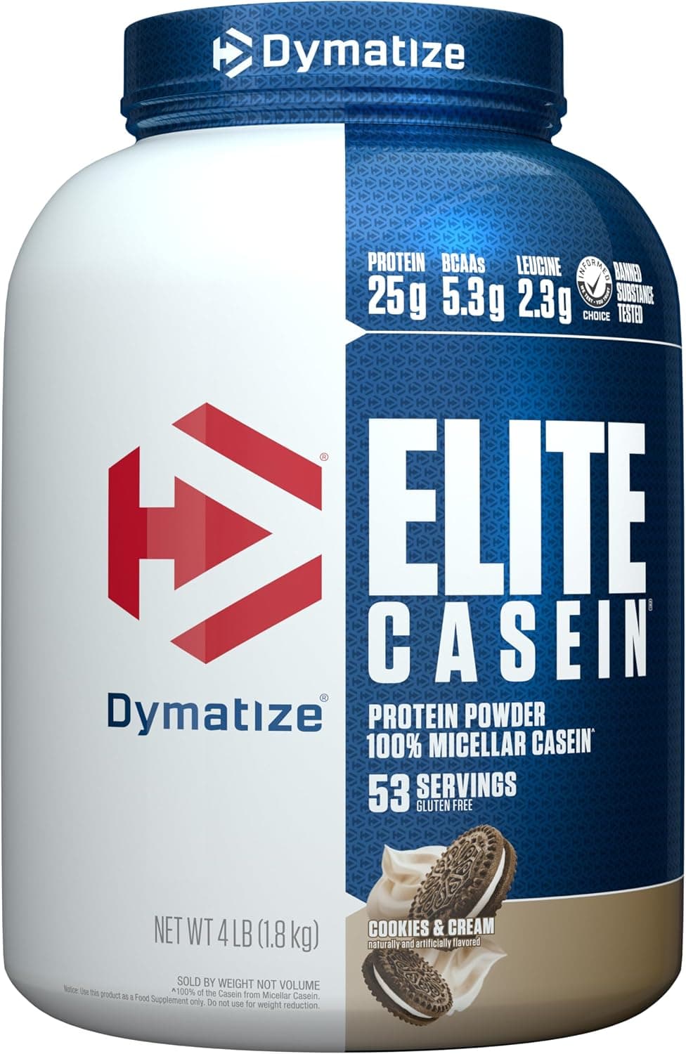 Dymatize Elite Casein, Cookies & Cream (4 lb)