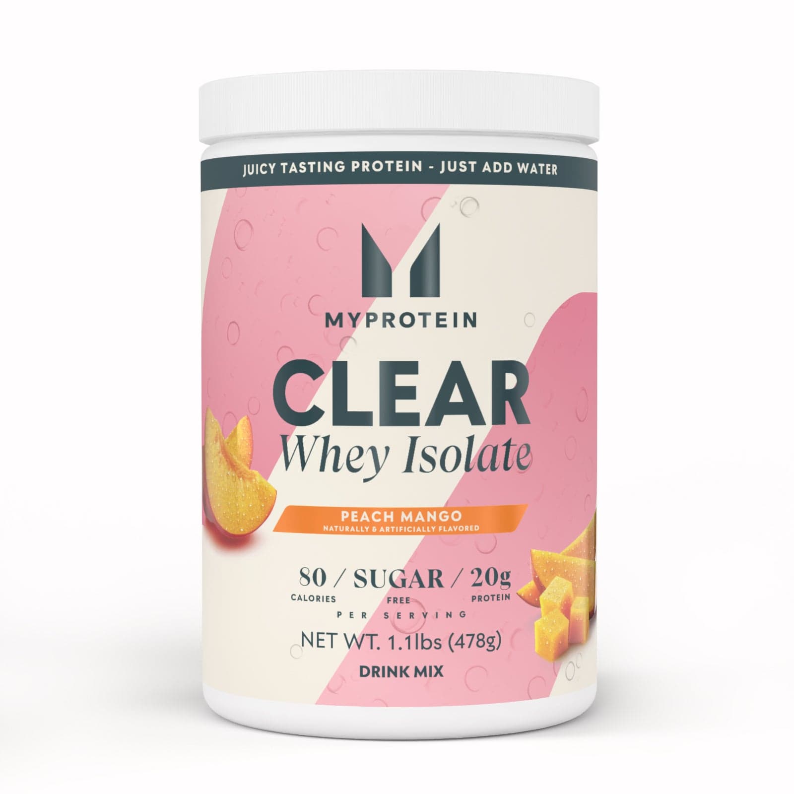 Myprotein Clear Whey Isolate, Peach Mango (1.1 lb, 20 Servings)